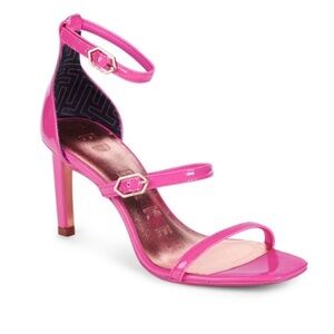 TED BAKER LONDON
Triple-Strap Leather Heeled Sandals Size 38